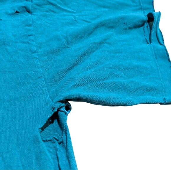 Vintage 90s Reebok Thrashed Single Stitch T Shirt Retro Large 80s Grunge - Picture 4 of 10